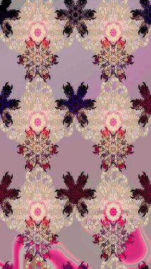 Raster illüstrasyonu. Ultraviyole kumaş deseni. Organik motif arka planı. Çizim deseni.