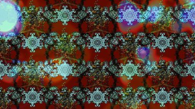 Küçük çiçekte hoş bir çiçek deseni var. Parlak çiçekli kahverengi ve kırmızı renkler üzerine soyut çizim deseni. Çiçek elementli zarif raster dokusu..