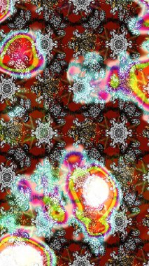 Raster illüstrasyonu. Küçük çiçekli yay deseni çiz. Suluboya tarzında gri ve kahverengi renkler üzerine.