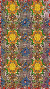 Kahverengi ve bej renkli çiçekler. Yumuşak, bahar çiçekli arka plan. Raster çiçek desenli ve çiçekli..