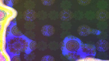 Raster illüstrasyonu. Tekstil veya kitap kapakları, imalat, duvar kağıtları, baskı, hediye paketi ve yapıştırma kitabı için çiçek eskizi geçmişi. Küçük ölçekli çiçeklerdeki basit sevimli desen.