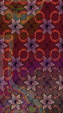 Raster. Zarif, parlak ve eskiz kahverengi çiçek desenli tasarım. Sabıka baskıları, bebek kıyafetleri, duvar kâğıtları, paket kutuları vb..