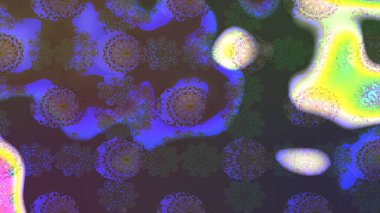 Eskiz arkaplan modeli. Kahverengi yapraklı yabani çiçekler. Suluboya, elle çizilmiş. Raster illüstrasyonu.