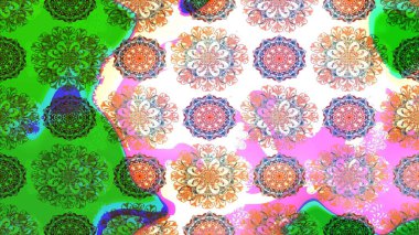 Doğal kozmetik ürünleri, parfüm, çiçekçi dükkanı için bahar ihalesi tasarımı. Yeşil lale çiçekli Raster eskiz deseni. Paket kağıdı için en iyisi. Karşılama ya da düğün geçmişi olarak kullanılabilir.