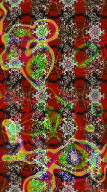 Düz Çiçek Elementleri Tasarımı. Güzel kumaş deseni. Renkli Yaz Temalı eskiz kalıbı. Yazdır. Raster çiçekli arka plan. Güzel çizim şekli..