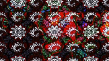 Çiçekli karalama şeklinde Raster çiçek deseni. Siyah ve kahverengi renkte çiçekler. Nazik, narin çiçek arkaplanı.