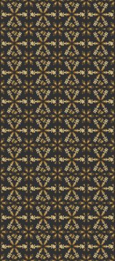 Çiçek süsü kumaş deseni, cam, çiçek desenli metal kahverengi ve gri renklerde altın elementler. Klasik Raster altın deseni..