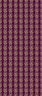 Raster illüstrasyonu. Mor, kahverengi ve bej renklerde, altın elementlerle klasik, pürüzsüz desen.