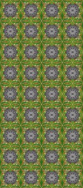 Doğu tarzı arabesk. Raster illüstrasyonu. Kusursuz altın desenli bukleler. Raster altın desen. Altın elementli yeşil, gri ve kahverengi renkler.