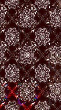 Raster illüstrasyonu. Düz Çiçek Elementleri Tasarımı. Renkli Bahar Teması eskiz kalıbı. Kahverengi renkli çiçekler. Çiçekli çiçek deseni, suluboya..