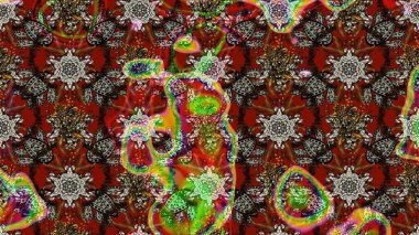 Kahverengi renkli çiçekler. Tropik çiçekler. Gömlek çizimi Arkaplan Deseni.