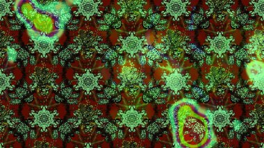 Yeşil, kahverengi ve siyah renkte çiçekler olan bir çiçek deseni çiz. Çiçekler suluboya tarzında yeşil, kahverengi ve siyah renklerde.