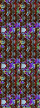 Tekrar eden çiçek arkaplanı, zarif kırmızı ve kahverengi çiçek duvar kağıdı. Kırmızı ve kahverengi renkler üzerine çiçek desenli çizimler, el yapımı papatyalar, papatyalar..