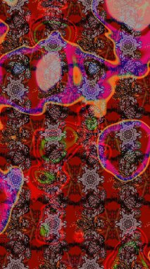 Raster çiçek desenli çiçek deseni, yapraklar, dekoratif elementler, sıçrama, lekeler, el çizimi kontur çizgileri ve Doodle çizim stili, grafik raster çizim çizimi.