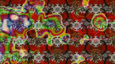 Manzaralı çiçek deseni. Sevgililer günü ve tebrik kartı konsepti için şık bir davetiye. Çiçek kompozisyonu, el boyası, hassas şablon. Üst görünüm, yumuşak kahverengi ve kırmızı renk.