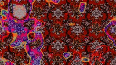 Küçük çiçekteki sevimli çiçek deseni. Güzel karalamalı çiçek desenli çizim. Raster illüstrasyonu. Güzel kumaş deseni.