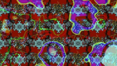 Şirin çiçekli, desenli, kırmızı ve kahverengi renkli bir eskiz deseni. El çizimi çiçek çizimi deseni (fayans). Tekstil için suluboya çizim deseni.