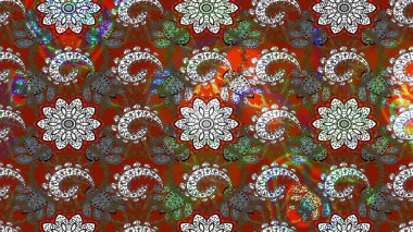 Gri ve kahverengi renkli çiçekler. Raster düz çiçek çizim deseni. Tasarım hediye paketi, tebrik kartları, posterler ve afiş tasarımı.