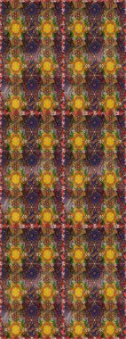 Düz Çiçek Elementleri Tasarımı. Güzel kumaş deseni. Raster illüstrasyonu. Zentangle soyut çiçekleri. Karalama çiçeği. Renkli Bahar Teması Kusursuz Arkaplan.