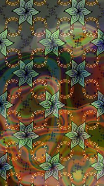 Kumaş, duvar kağıdı ve kağıt üzerine baskı yapmak için gelişen arka plan. Eski usul küçük çiçekli şirin bir eskiz deseni. Moda arka planında parlak buketler. Raster illüstrasyonu.