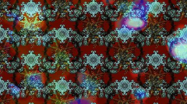 Renkli Bahar Teması eskiz kalıbı. Raster illüstrasyonu. Kırmızı ve kahverengi renkte zarif çiçekli suluboya. Düz Çiçek Elementleri Tasarımı.