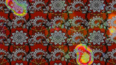 Moda baskıları için zarif bir şablon. Çiçekli bahar çiçekleri. Küçük çiçekte güzel bir desen. Robot resim. Küçük renkli çiçekler. Motley illüstrasyonu.