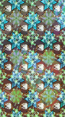 Düz Çiçek Elementleri Tasarım Raster illüstrasyonu. Çiçek desenli eskiz. Kahverengi renkli çiçekler. Renkli Bahar Teması çizim şablonu.