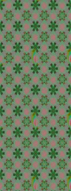 Raster deseni. Bahar çiçekleri dallı desen, yeşil ve gri renkler çiçekli siluet.