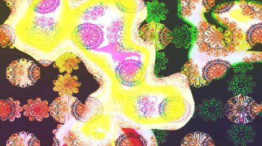 Klasik taslak çizimi. Raster Yumuşak kumaş deseni. Raster çiçek izi. Çiçek sarısı ve nötr çizim deseni.