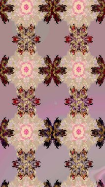 Raster Yumuşak kumaş deseni. Çiçeksel nötr çizim kalıbı. Klasik taslak çizimi. Raster çiçek izi..