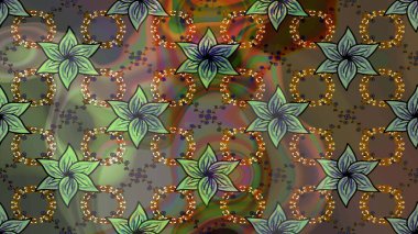 Raster illüstrasyonu. Suluboya tarzında kahverengi renkte. Küçük çiçekli bahar deseni çiz.