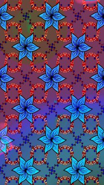 Modern çiçek arkaplanı. Halk tarzı. Parlak renkli çiçekleri ve mavi yaprakları olan harika bir çiçek deseni. Moda baskıları için zarif bir şablon.