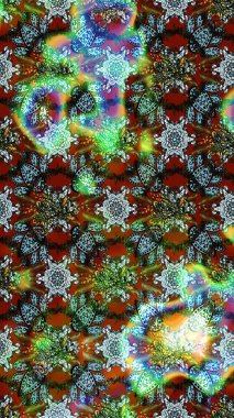 Parlak renkli çiçekleri ve yeşil ve mavi renkli yaprakları olan harika bir çiçek deseni. Halk tarzı. Modern çiçek arkaplanı. Moda baskıları için zarif bir şablon.