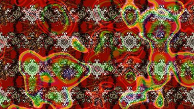 Raster Güzel kumaş deseni. Raster suluboya deseni, narin çiçekler, kahverengi ve kırmızı çiçekler, tebrik kartı şablonu..