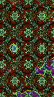 Çiçekler suluboya eskiz deseni. Raster Stili kumaş deseni.