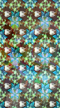 Küçük çiçekteki sevimli çiçek deseni. Kahverengi renkte çiçekler.