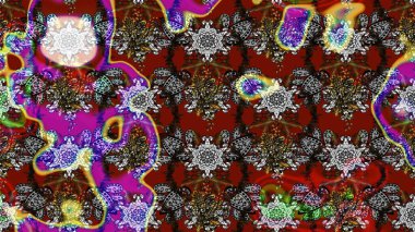 Renkli Bahar Teması eskiz kalıbı. Gri ve kırmızı renkte çiçekler. Düz Çiçek Elementleri Tasarımı. Güzel çiçek deseni..