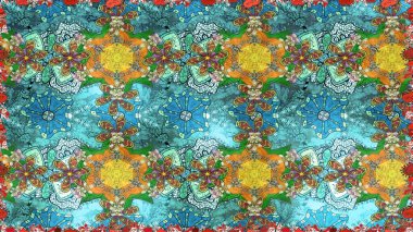 Düz Çiçek Elementleri Tasarımı. Mavi renkli çiçekler. Güzel çiçek deseni. Renkli Bahar Teması çizim şablonu.