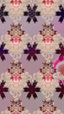 Renkli Bahar Teması eskiz kalıbı. Taslak desenli, modaya uygun kumaş deseni. Raster illüstrasyonu. Şirin çiçek elementleri. Düz Çiçek Elementleri Tasarımı.