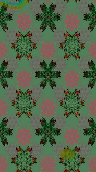 Güzel eskiz şekli. Raster çiçekli arka plan. Güzel kumaş deseni. Yazdır. Renkli Yaz Temalı eskiz kalıbı. Düz Çiçek Elementleri Tasarımı.