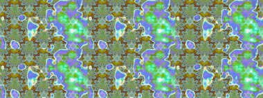 Modern, yeşil ve mavi raster arka plan duvar kağıdı çizimi, klasik çizgili desenli desenli çiçekler, çiçekli süsler. Çiçekli el çizimi çizimi deseni.