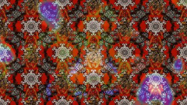 Şirin karalamalı çiçek desenli çizim. Eskiz tarzı kahverengi ve kırmızı renkler. El yapımı çiçek ve bitki koleksiyonu. Raster illüstrasyonu. Raster illüstrasyonu.