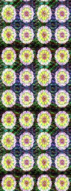 Süslü kumaş deseni. Raster deseni. Çiçekli çiçek deseni, suluboya..