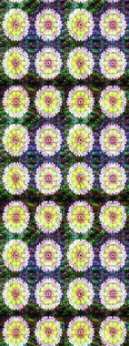 Süslü kumaş deseni. Raster deseni. Çiçekli çiçek deseni, suluboya..