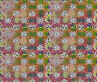 Suluboya kusursuz desen. Moda baskısı. Eski model. Dekorasyon ve tasarım için güzel bir desen. Raster illüstrasyonu. Çiçeğin suluboya çizimlerinin zarif deseni.