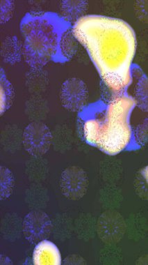 Şirin çiçek elementleri. Robot resim. Raster illüstrasyonu. Gri renkli çiçekler.