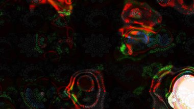 Raster. Düz Çiçek Elementleri Tasarımı. Renkli Bahar Teması çizim şablonu.