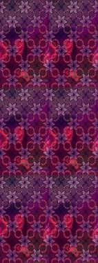 Sabıka fotoğraflarında, bebek kıyafetlerinde, duvar kâğıtlarında, paket kutularında falan kullanılabilir. Zarif, parlak ve eskiz mor çiçek desenli.