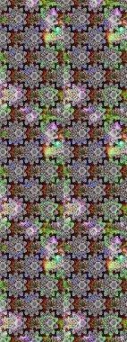 Renkli Bahar Teması eskiz kalıbı. Gri ve siyah renkli çiçekler. Çiçek desenli eskiz. Düz Çiçek Elementleri Tasarım Raster illüstrasyonu.