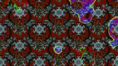 Çiçekli karalama şeklinde Raster çiçek deseni. Nazik, sevimli çiçek arkaplanı. Kahverengi ve gri renkte çiçekler.